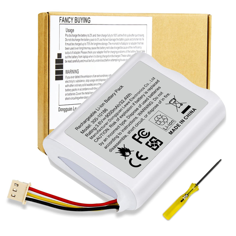 Fancy Buying front view of replacement ADT battery showing pack and capacity benefit