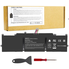 Fancy Buying front packaging showing replacement battery and compatibility list benefit clarity