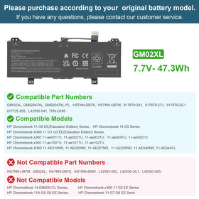 Fancy Buying battery top label showing model and safety certifications