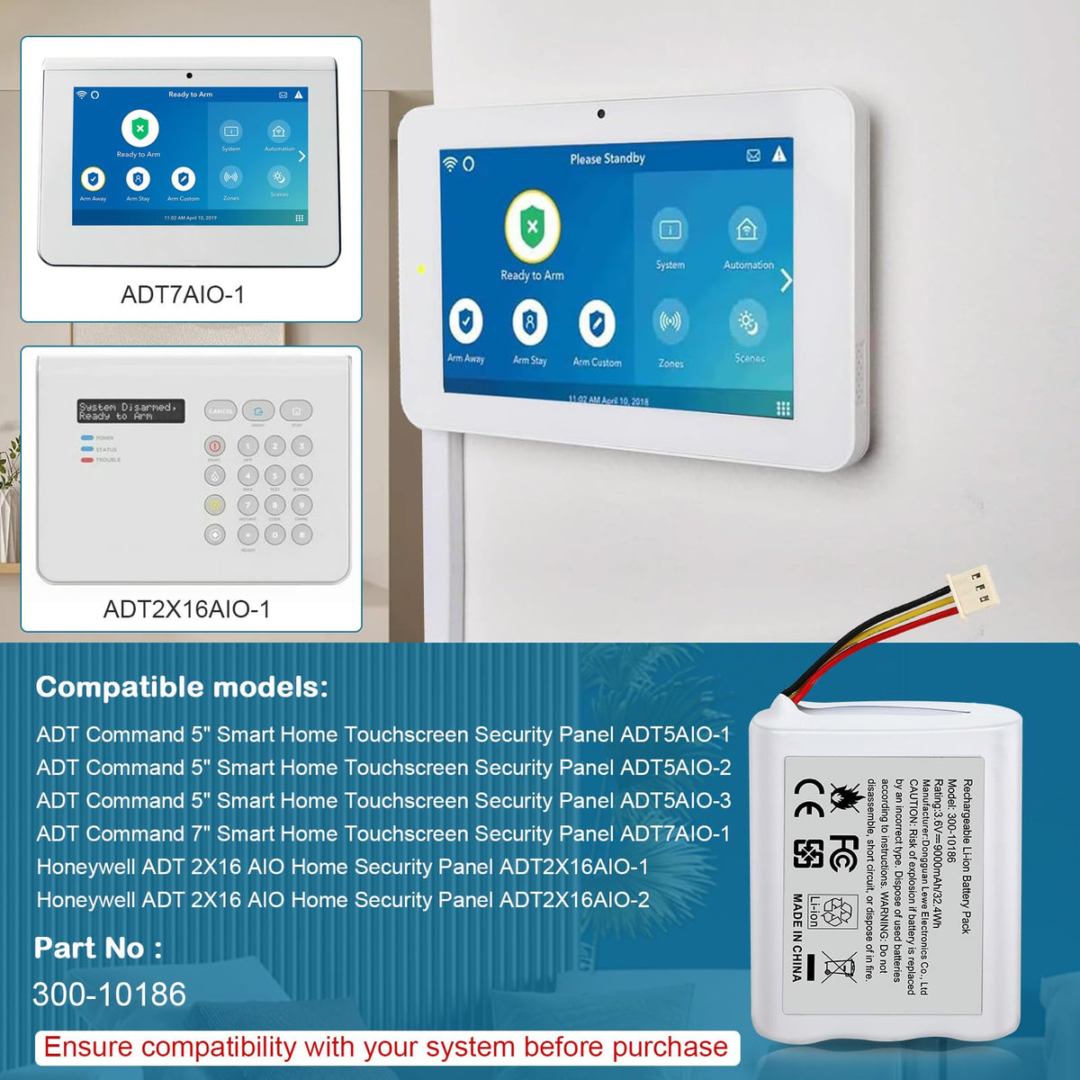 Fancy Buying label showing voltage and capacity for quick verification of specs