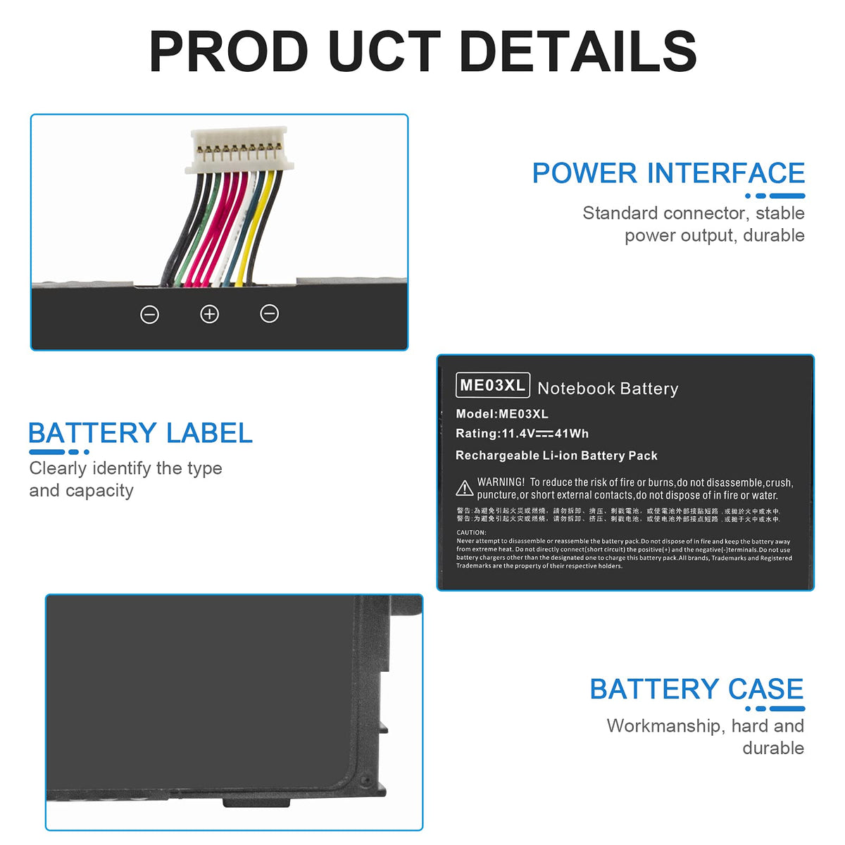 Fancy Buying label with voltage and capacity details aiding correct selection benefit
