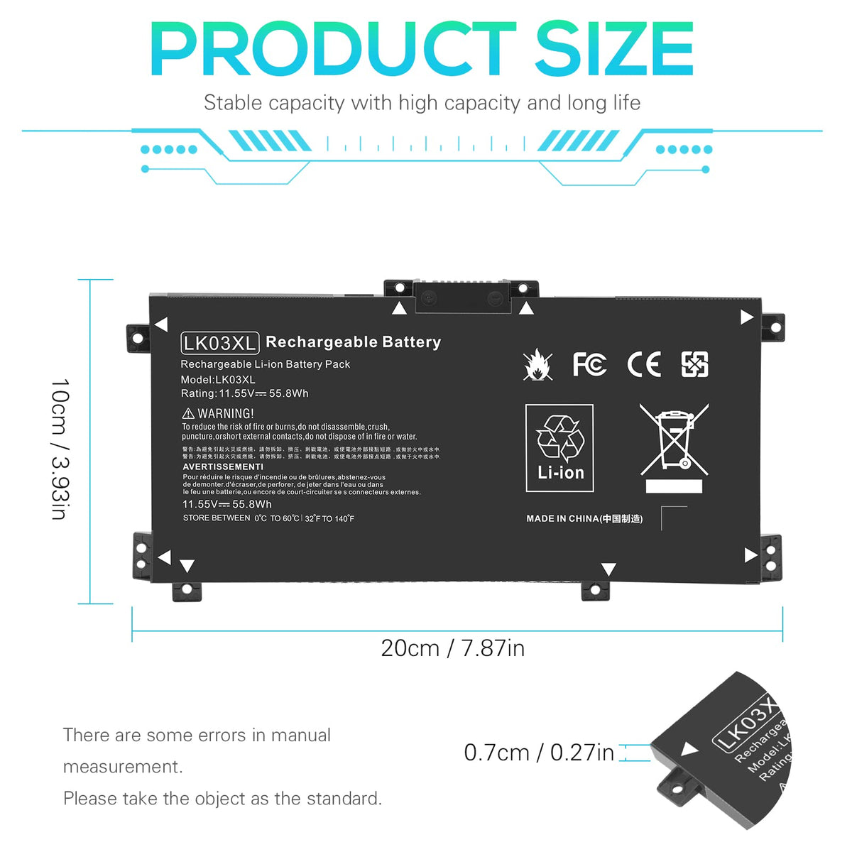 Fancy Buying LK03XL connector detail revealing pin layout for correct HP fitment