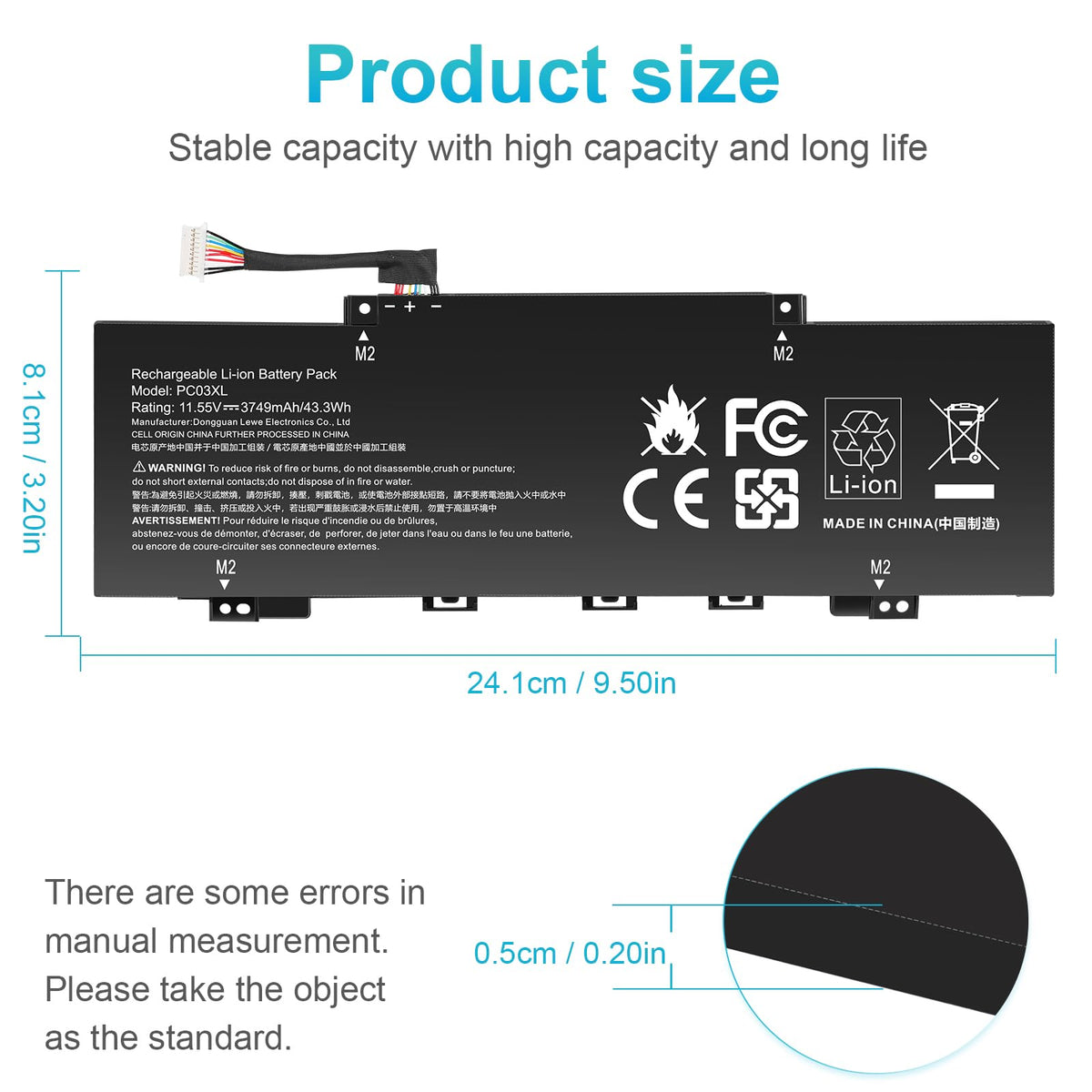 Fancy Buying closeup of battery label confirming compatible part numbers benefit