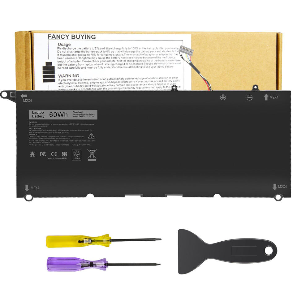 Fancy Buying battery front packaging showing model and compatibility benefits