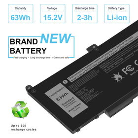 Fancy Buying capacity sticker showing 63Wh and 15.2V for longer use