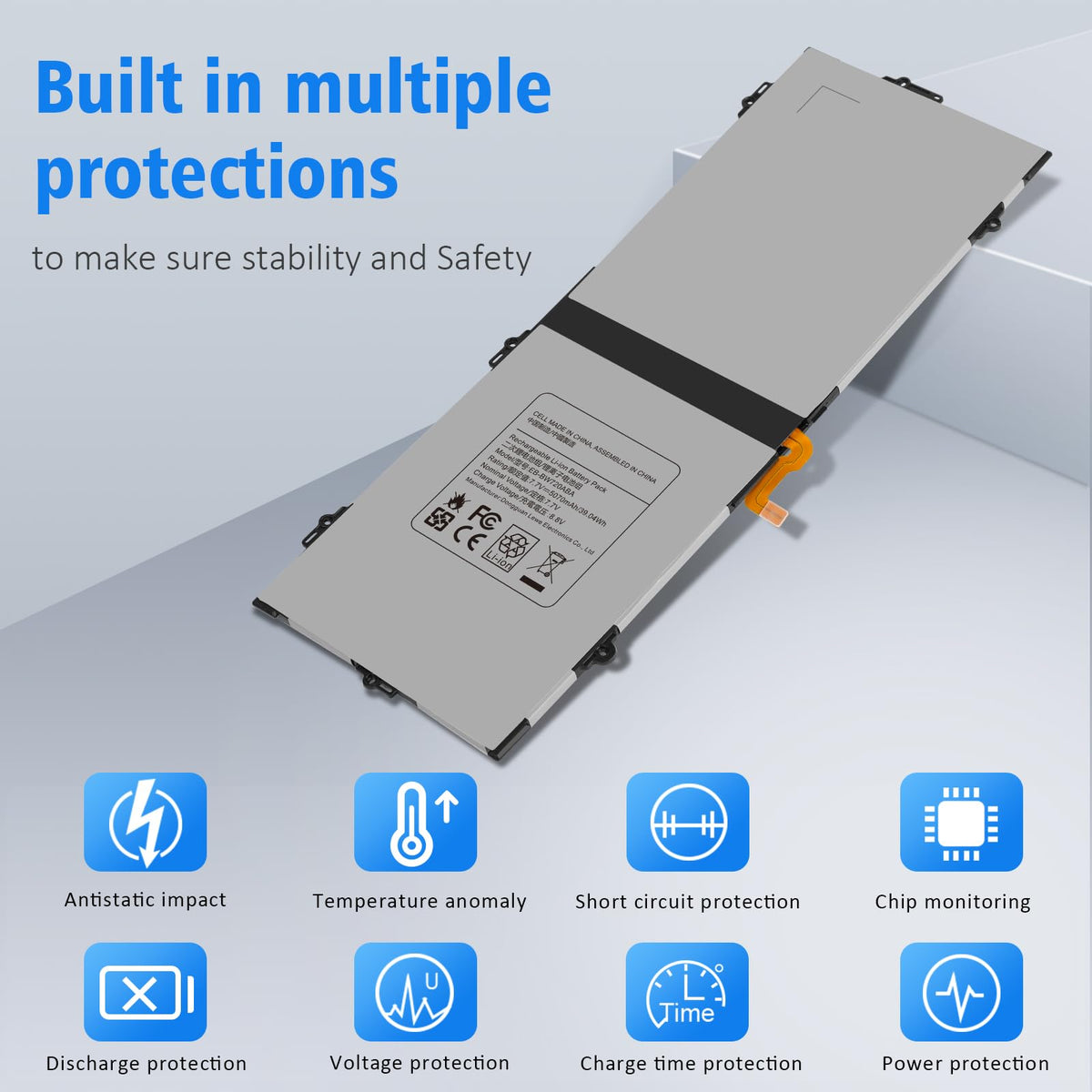 Fancy Buying battery next to ruler showing compact size for easy fit