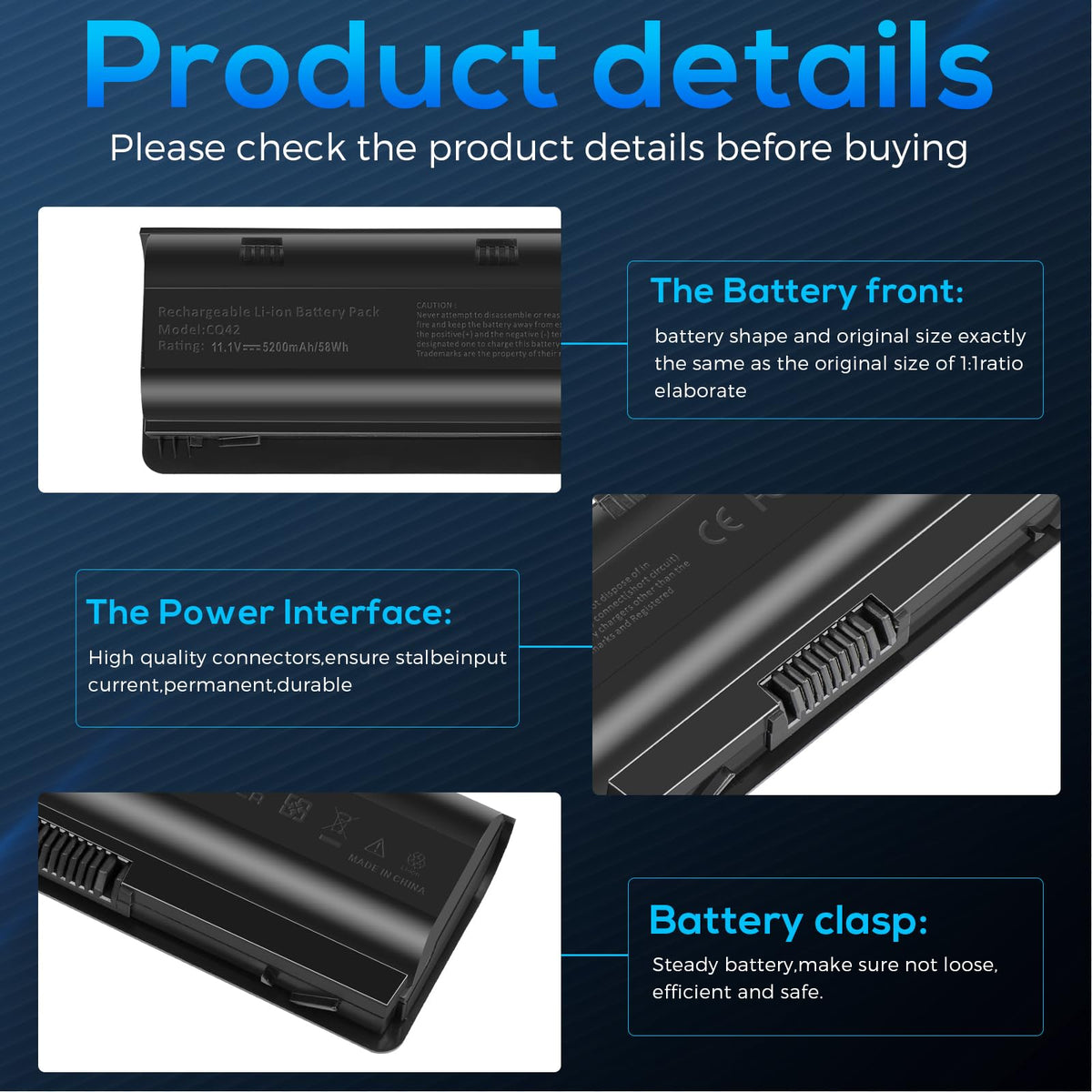 Fancy Buying side profile comparing battery size to ruler for correct scale and fit