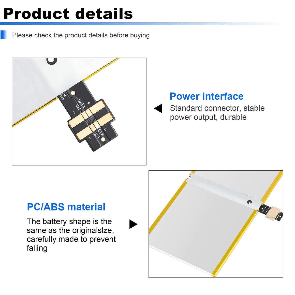 Fancy Buying side profile showing battery thickness and compact design benefit