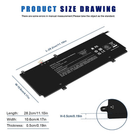 Fancy Buying battery label closeup showing part numbers and specs