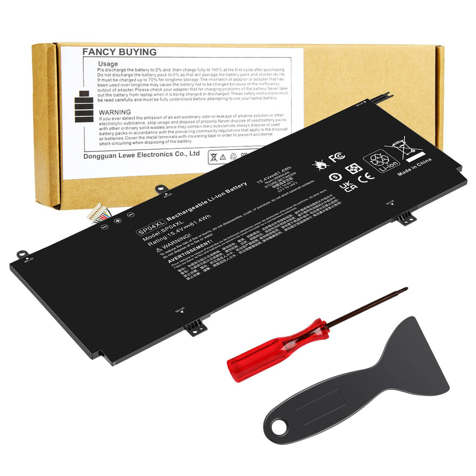 Fancy Buying battery front packaging showing model and capacity