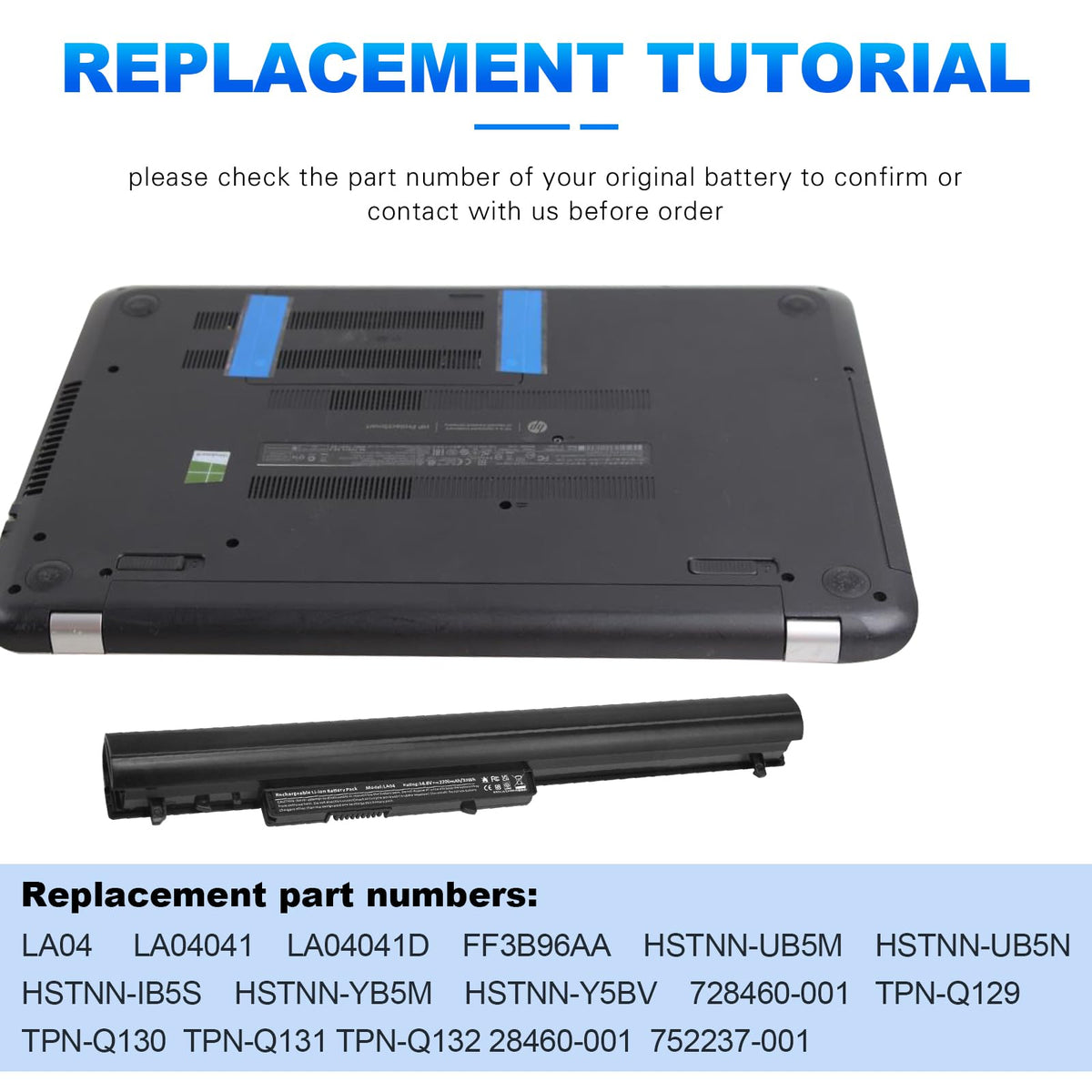 Fancy Buying compatibility chart image, HP LA04 models at a glance