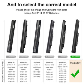 Fancy Buying spare battery for HP LA04, side connectors showing compatibility