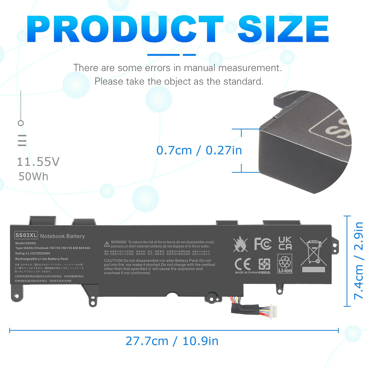 Fancy Buying battery connector close-up highlighting contacts for accurate fit