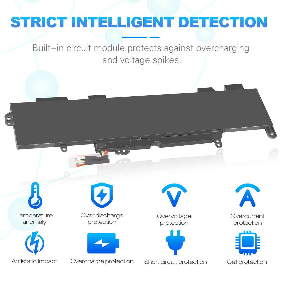 Fancy Buying battery sticker with voltage and capacity details for correct match