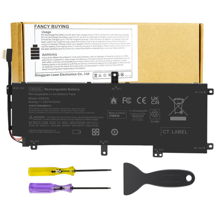 Fancy Buying VS03XL front packaging showing battery and brand, easy replacement