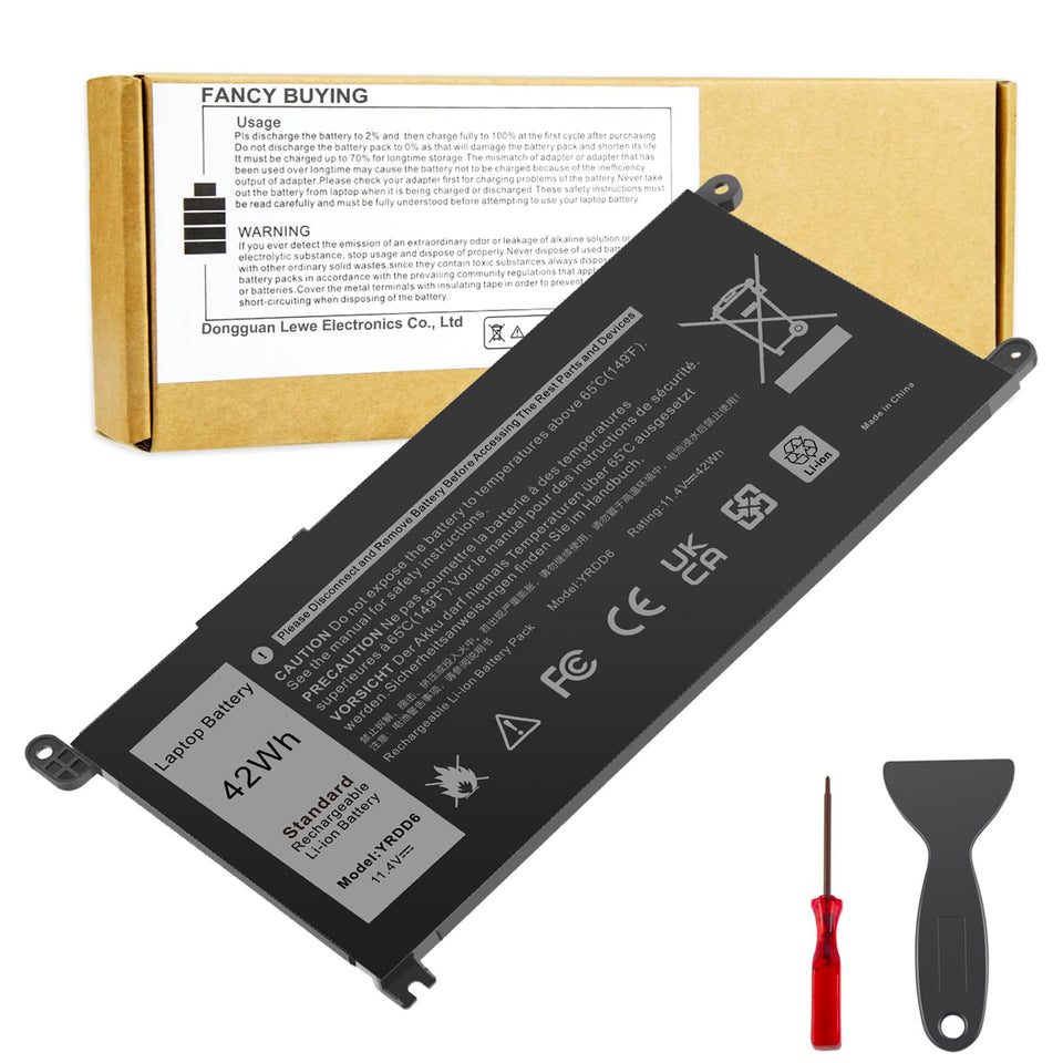 Fancy Buying front view showing battery pack and fit for fast replacement