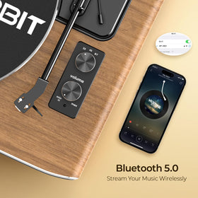 Belt-drive mechanism detail for stable playback and reduced vibration.