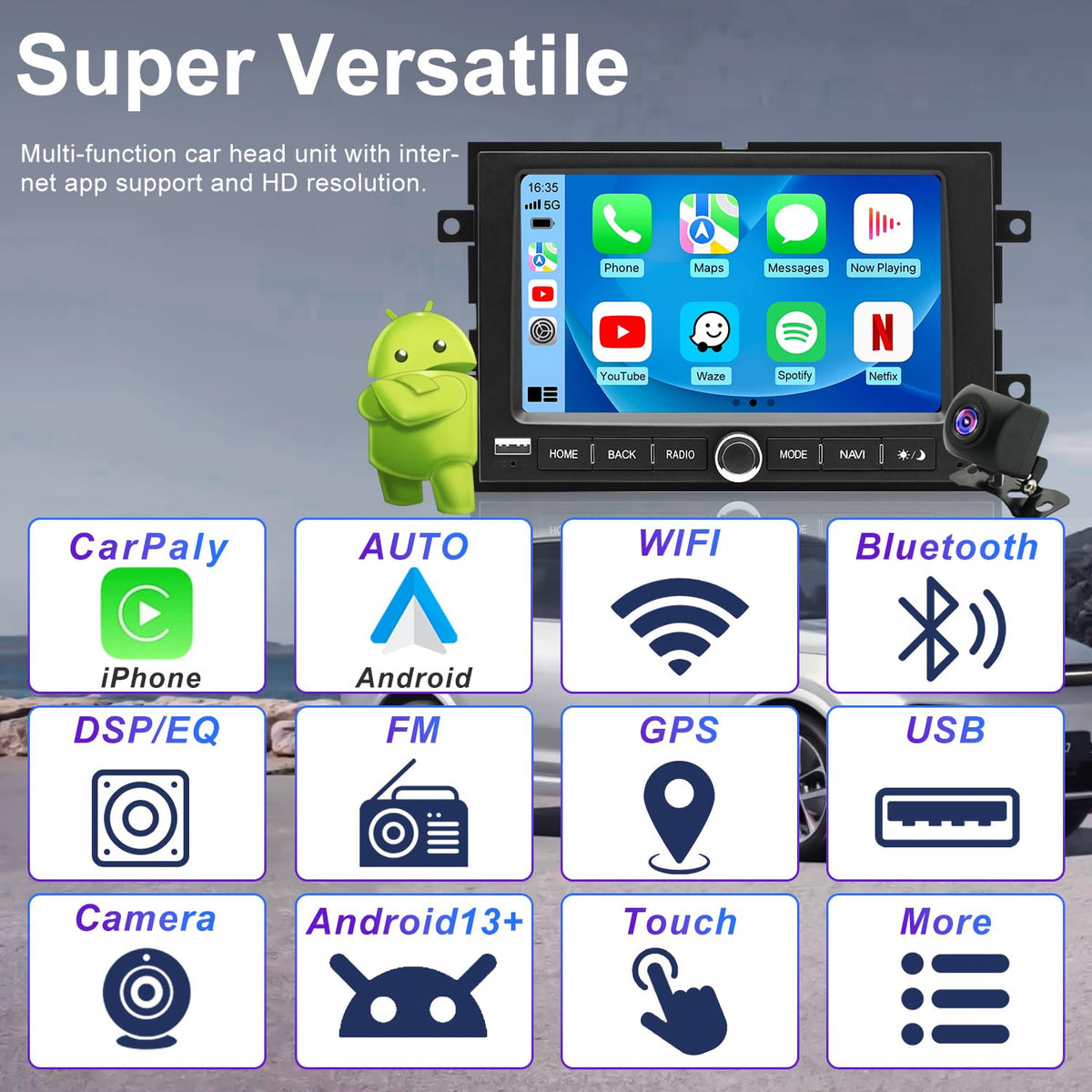 Fancywind 5G WiFi hotspot keeps passengers connected with fast streaming.