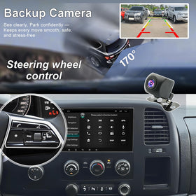 Fancywind steering wheel controls enable hands-on navigation and calls.