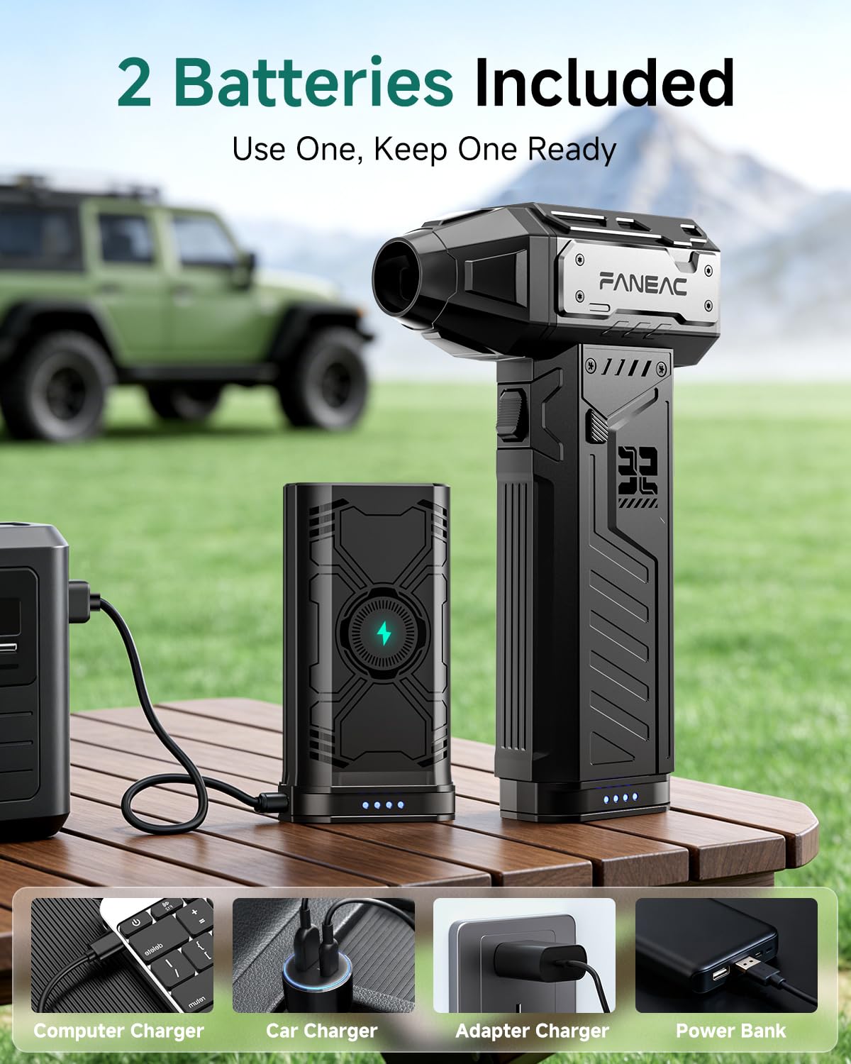 FANEAC duster features an ultra-high-speed motor delivering powerful air bursts.