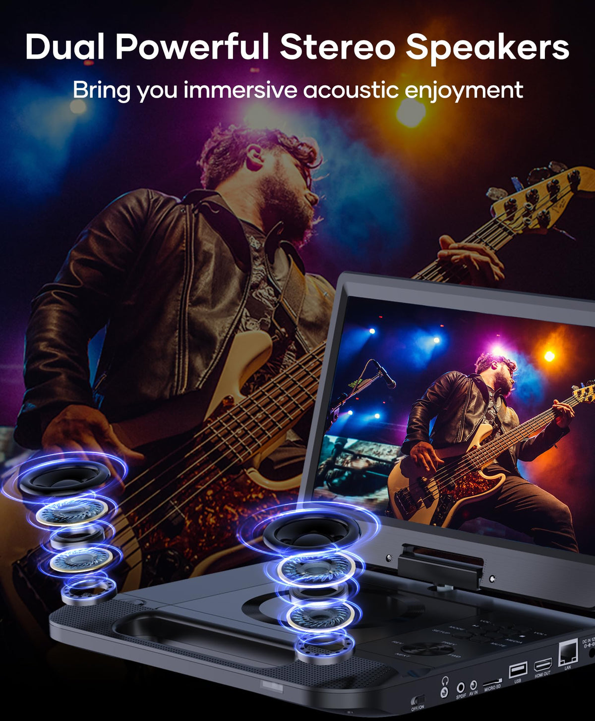 FANGOR 270-degree swivel screen for flexible, comfortable viewing angles