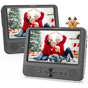 FANGOR 7.5-inch dual car DVD player main unit with portable screen for car rides