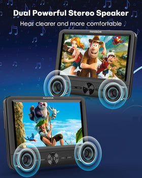 FANGOR AV cable sync to play same movie on both screens