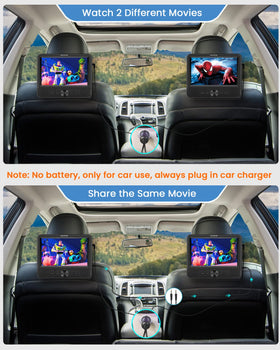 FANGOR headrest straps for quick, secure backseat installation