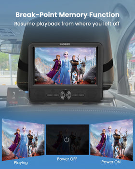 FANGOR two-remote controls for convenient operation from the backseat