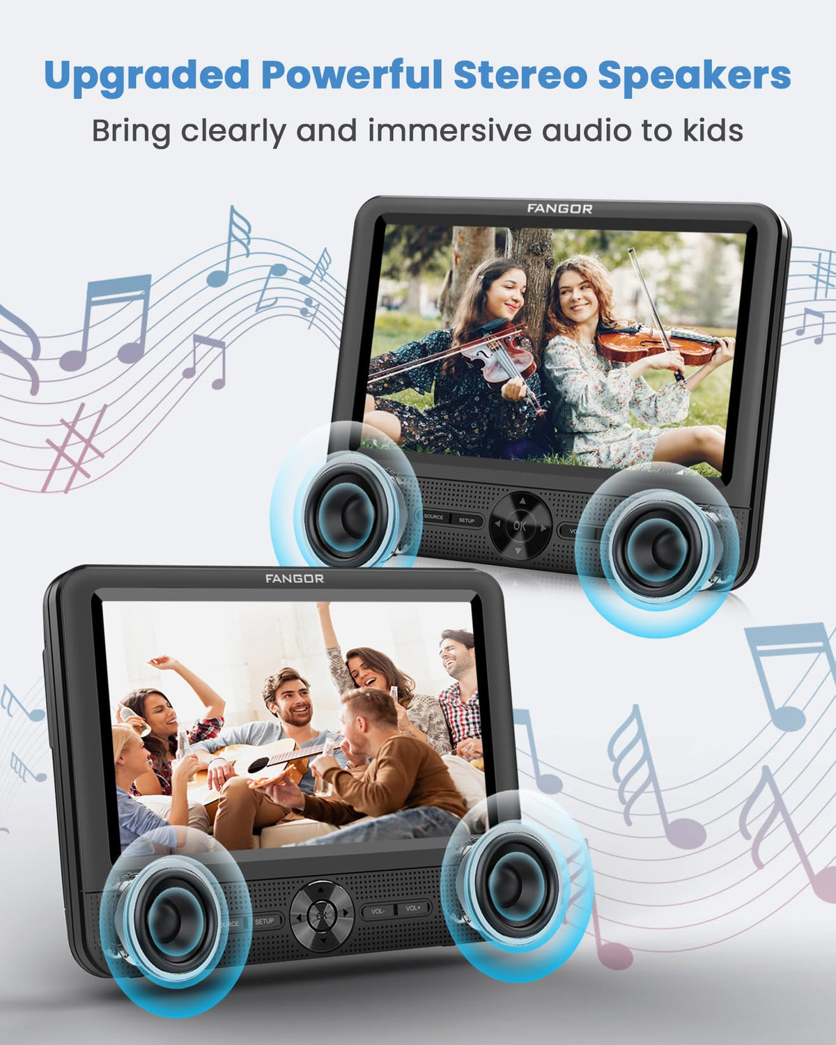 FANGOR USB and SD port access enables easy media playback