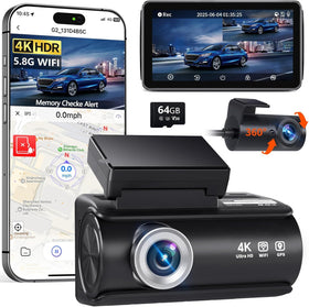 Faninso front camera with 3-inch screen showing clear road view benefit: easy live review