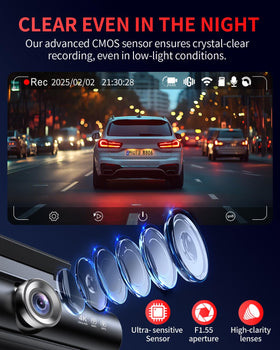 Faninso dash cam mounted on dashboard illustrating neat installation benefit