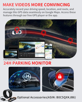 Faninso parking mode indicator showing G-sensor protection when parked benefit
