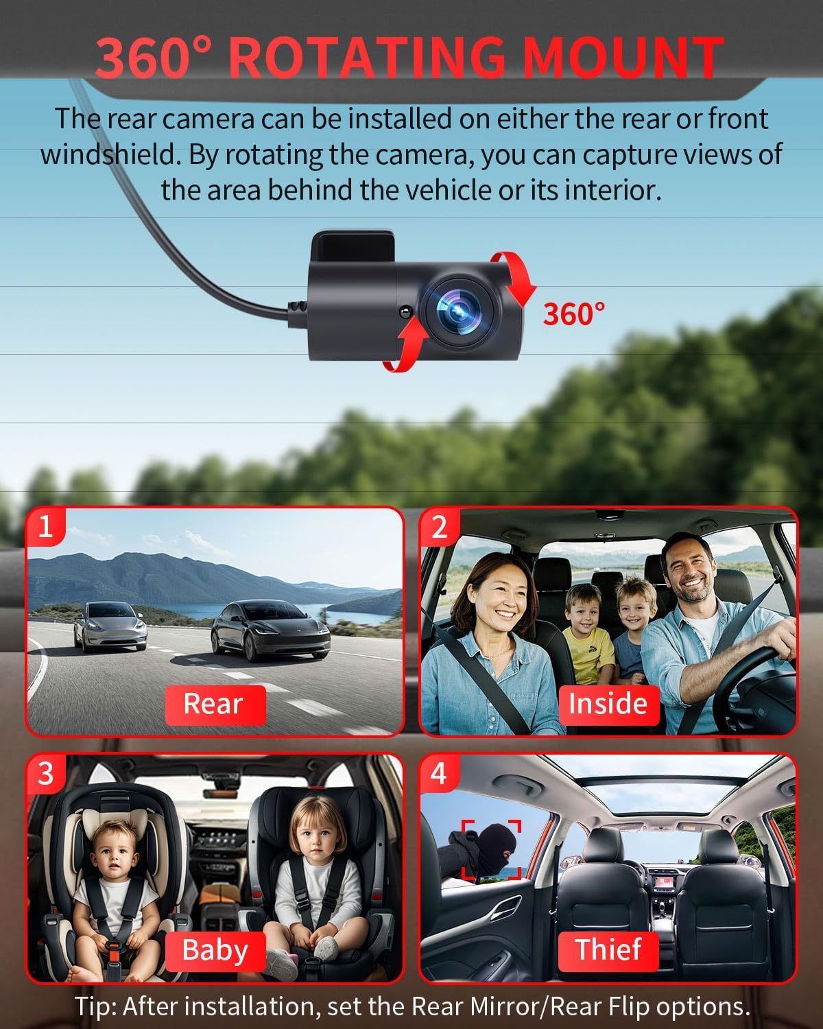 Parked car recording time-lapse from Faninso showing continuous surveillance while parked