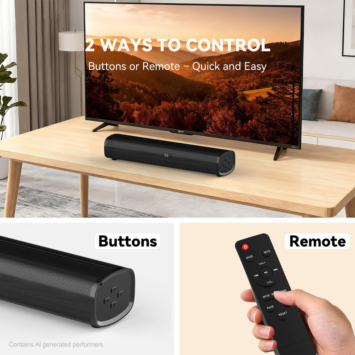 Fansbe Direct remote with movie, music, and news modes for tailored audio experiences