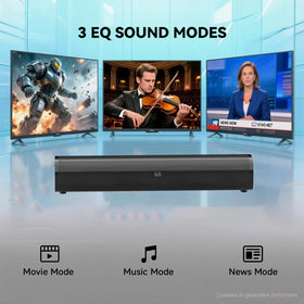 Fansbe Direct wall-mount sound bar installed on wall saving space in living room setups