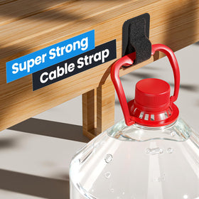Fansto self-locking hook-and-loop fasteners prevent cables from sliding.