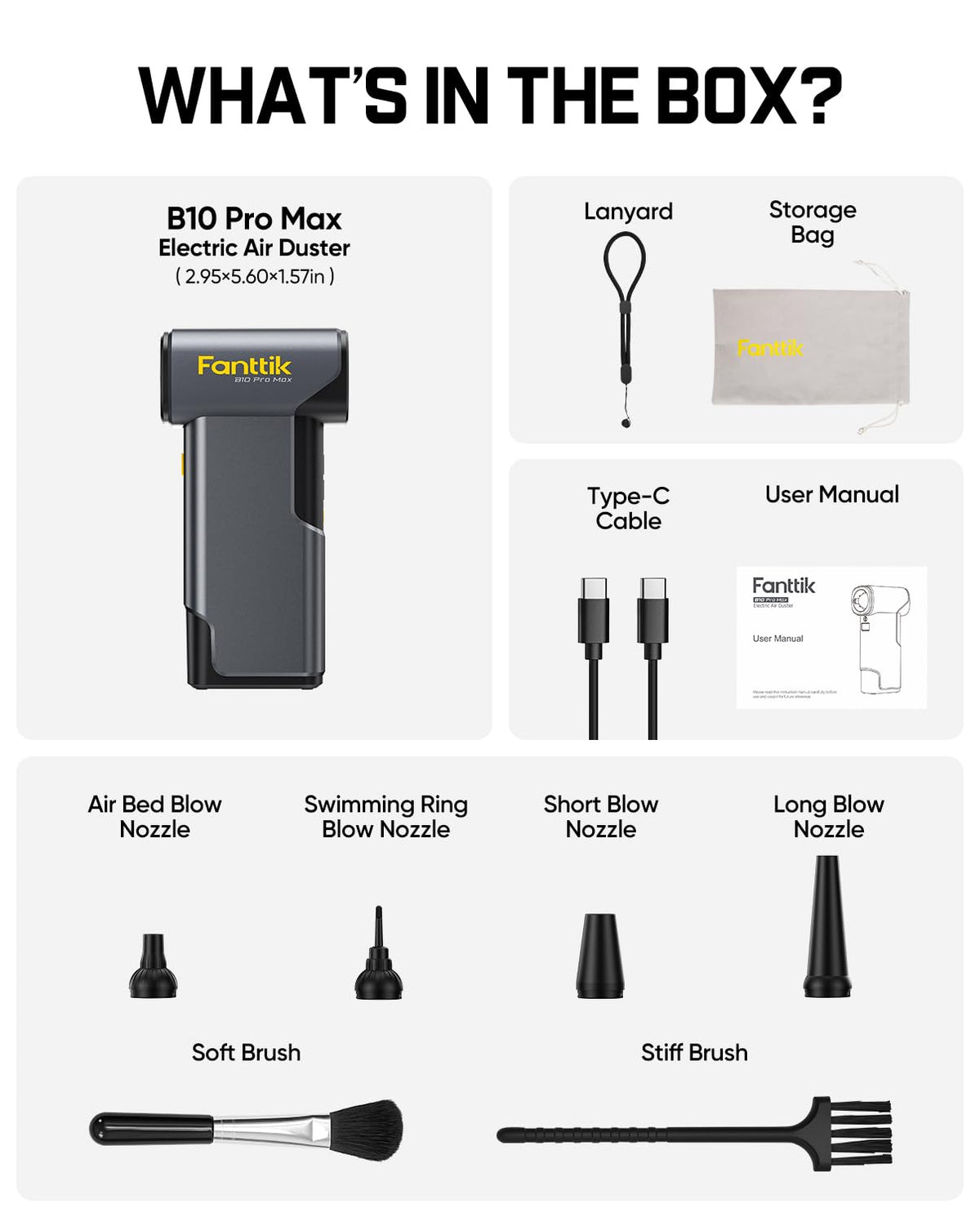 Fanttik B10 Pro Max Type-C recharge for easy charging