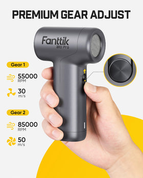 Fanttik B10 Pro ring of nine LEDs illuminating a dark PC interior for clearer cleaning visibility