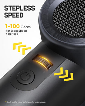 Fanttik B11 Pro Max arc light reveals dust in dark corners