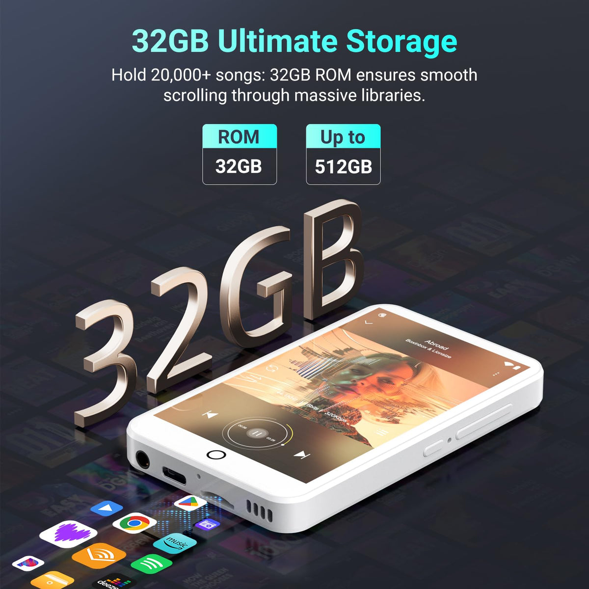 Fanvace 2000mAh battery enables long listening sessions on the go