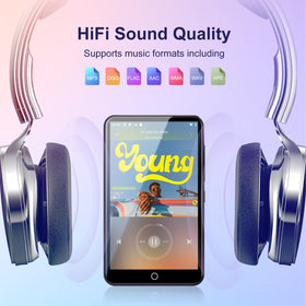 Fanvace MP3 player UI icons highlighting apps for music and video
