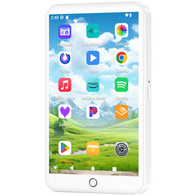 Fanvace front view MP3 player with Android 13 and 4-inch display for easy navigation