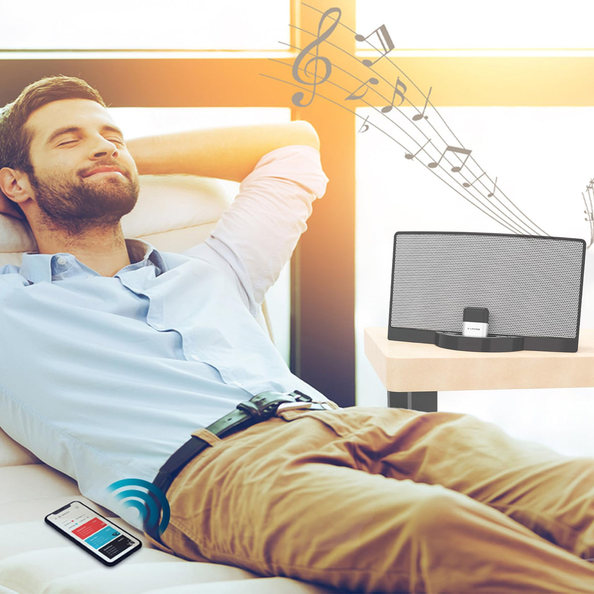 Fanxoo DockPro supports long-range audio up to 33 feet.