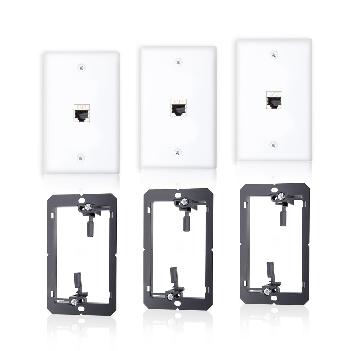 FANYINTY Cat7 wall plate front view with flush install for clutter-free walls