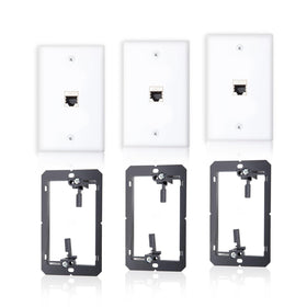 FANYINTY Cat7 wall plate front view with flush install for clutter-free walls