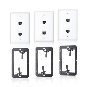 FANYINTY Cat7 wall plate 2-port flush-mount for a tidy network setup.