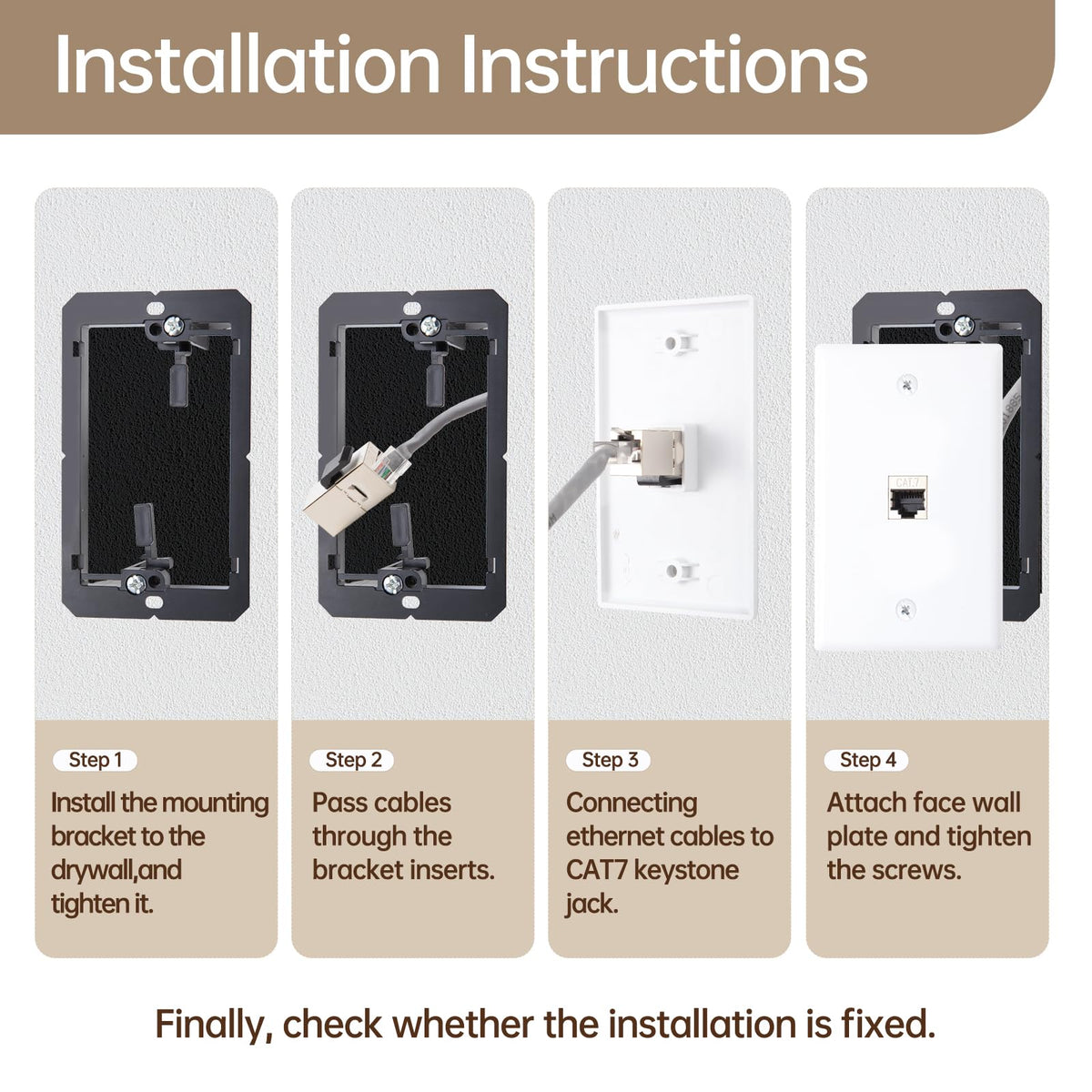 FANYINTY low-voltage mounting bracket for easy wall installation