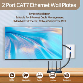 FANYINTY shielded RJ45 keystone jack with corrosion-free contact for stable connections.
