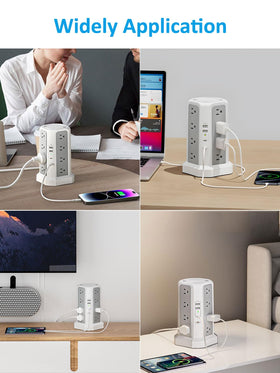 Fararaka surge protector power strip fully extended 6ft.